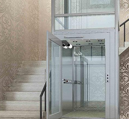 1.5m/s住宅の乗客は400KGステンレス鋼のエレベーターの小屋を持ち上げる
